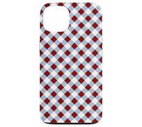 Brown and Pink Gingham Squares Classic Plaid Trendy Pattern Carcasa para iPhone 13
