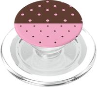 Brown and Pink Polka Dots Classic Polkadots Aesthetic Girly PopSockets PopGrip para MagSafe