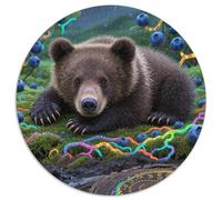 Brown Bear 1000 Pieces Jigsaw Puzzles For Adults Challenging Game Stress Relieving Entertainment Cultivate The Spirit of Teamwork for Men, Women, Elders, Seniors 1000pcs (67.5x67.5cm)