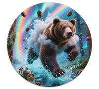 Brown Bear 1000 Pieces Jigsaw Puzzles For Adults Educational Games Stress Relieving Entertainment Cultivate The Spirit of Teamwork for Adults and Kids, Age 12 Years Up 1000pcs (67.5x67.5cm)