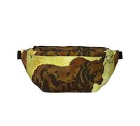 Brown Bear and Cubs - Riñonera cruzada con cinturón ajustable para mujeres y hombres, multicolor, Talla única, Mochila de senderismo