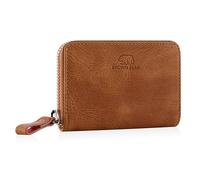 BROWN BEAR BB Kai - Cartera de piel pequeña con bolsillo para monedas y protección RFID, Vintage Marrón Coñac, 0, Zipper Slim Wallet Wallet Wallet