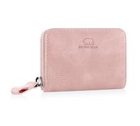 BROWN BEAR BB Kai - Cartera de piel pequeña con bolsillo para monedas y protección RFID, Vintage Pink, 0, Zipper Slim Wallet Wallet Wallet