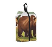 Brown Bear - Bolsa para zapatos de viaje, impermeable, organizador de zapatos para maleta, bolsa de almacenamiento 3 en 1 para entrenadores de gimnasio