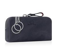 BROWN BEAR Funda para llaves de piel | BB 8017, 8017 A Bu - Azul Vintage, medium, Bolsillo para llaves con cremallera