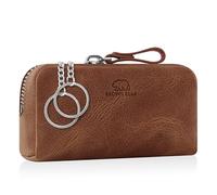 BROWN BEAR Funda para llaves de piel | BB 8017, 8017 A Hbr - Whisky marrón vintage, medium, Bolsillo para llaves con cremallera