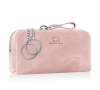 BROWN BEAR Funda para llaves de piel | BB 8017, 8017 A Pk - Vintage Pink, medium, Bolsillo para llaves con cremallera