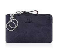 BROWN BEAR Funda para llaves de piel | BB 8017, 8017 Bu - Azul Vintage, medium, Bolsillo para llaves con cremallera