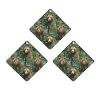 Brown Bear Mom And Cub - Ambientadores de coche para colgar, aromas de larga duración, tabletas de aromaterapia, espejo retrovisor, accesorios interiores