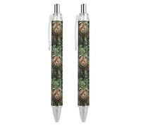 Brown Bear Mom And Cub - Bolígrafo retráctil de tinta negra de 0,5 mm, suministros de oficina, 2 unidades, como se muestra en la imagen 2