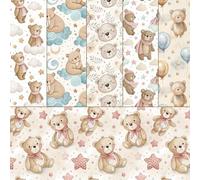 Brown Bear Pattern Scrapbook Paper: Cute Brown Bear Pattern Paper with Whimsical, Heartwarming Touch for DIY Craft Projects