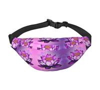 Brown Bear - Riñonera cruzada para hombre y mujer, para correr, senderismo, montañismo, viajes, gimnasio, ciclismo, Loto morado, Talla única