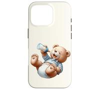 Brown Bear Silly Baby Boy - Oso de Peluche Azul para Baby Shower Carcasa para iPhone 16 Pro