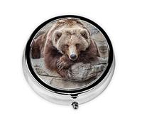 Brown Bears - Mini caja de medicina organizadora portátil de bolsillo para medicinas