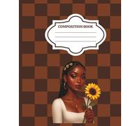 Brown Beauty Checkerboard Composition book: Aesthetic Lined Notebook Featuring Elegant Brown Girl Art | Perfect for School, Journaling & Everyday Notes