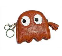 Brown Big Eyes Octopus - Cartera de Piel, diseño Moderno