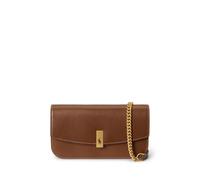 Brown Bolso cartera Polo ID de piel con cadena TALLA ÚNICA