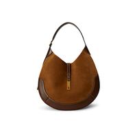 Brown Bolso de hombro Polo ID grande de ante TALLA ÚNICA