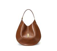Brown Bolso de hombro Polo ID grande de piel de becerro TALLA ÚNICA