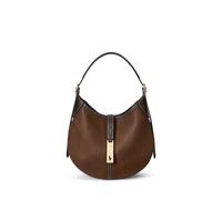 Brown Bolso Shoulder Polo ID de piel pequeño TALLA ÚNICA