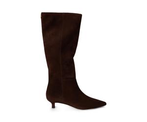 Brown Bota alta Francesca de ante de oveja EU 36.5