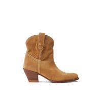 Brown Bota western de ante de piel de becerro EU 39