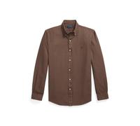 Brown Camisa Custom Fit de dobby con textura M
