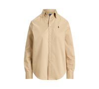 Brown Camisa de sarga de algodón Classic Fit L