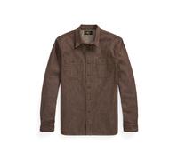 Brown Camisa de trabajo de denim M