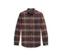 Brown Camisa oxford de cuadros Custom Fit S