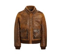 Brown Chaqueta de aviador de piel L