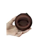 (brown) EVA Watch Storage Box Convenient Watch Sleeve Pressure Resistant Circular Watch Bag Anti Friction Anti Drop Case Red