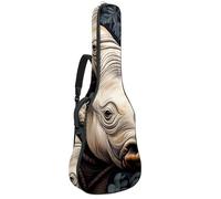Brown Giant Rhino 87 - Bolsa para guitarra acústica con 2 bolsillos, correa ajustable para el hombro y colgador trasero, adecuada para guitarras eléctricas, bajos y guitarras clásicas, Rinoceronte