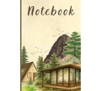 Brown Green Village Watercolor Notebook: Rustic Countryside Illustration Journal with 120 Pages for Writing, Notes, Journaling, Planning, School, Office, and Daily Inspiration