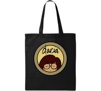 Brown Hair Girl - Bolsa de algodón ecológico natural, color negro, Black, Talla única