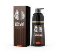 Brown Hair Shampoo - Champú Oscurecedor Natural para Cabello Castaño y Canoso con Extractos Herbales, Color Progresivo, Brillo y Fortalecimiento - 400ml