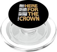 Brown Here For The Crown Gráfico Marrón PopSockets PopGrip para MagSafe