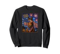 Brown Horse Art America 250 Anniversary 4th of July USA Flag Sudadera