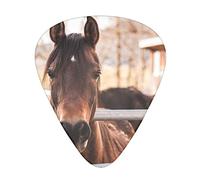 Brown Horses Púas para guitarra, juego de 12 piezas para guitarra acústica, guitarra eléctrica, contrabajo y ukelele