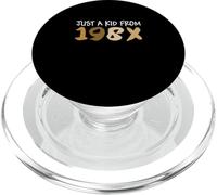 Brown Just A Kid From 198X Brown Graphic PopSockets PopGrip para MagSafe
