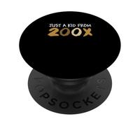 Brown Just A Kid From 200X Brown Graphic PopSockets PopGrip Adhesivo