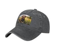 Brown Labrador Retriever - Gorra de béisbol unisex de mezclilla, ajustable de algodón lavado, sombrero vintage para papá para hombres y mujeres, Deep Heather, talla única