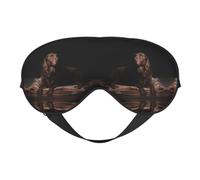 Brown Labrador Retriever Sleep Eye Mas - Diseño actualizado que bloquea la luz nocturna para hombres y mujeres, turnos de trabajo, viajes