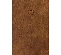 Brown leather pattern graphic design cover, 120 lined pages, Ideal for journaling, note-taking, and writing prompts. with a cute heart shape on ... idea for valentine, birthday, for all ages.