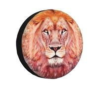 Brown Lion'S Head - Cubierta de neumático de repuesto para llanta, impermeable, a prueba de polvo, ajuste universal para remolque, caravana, SUV, camión, cámper, 17 pulgadas