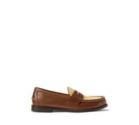 Brown Mocasín penny Alston de piel y rafia EU 43
