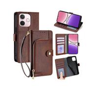 (Brown, Multicolor) For Oppo A5 Pro 4G (Global) 5G (Global) A5 Energy 5G (China) Case Zipper Pocket PU Leather Wallet Fl