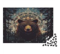 Brown Oso Puzzles Imposible,desafío para Adultos Bosque Encantado Juego Educativo 1000 Piezas Obra De Arte De Juego De para Adultos Y Niños 1000pcs (75x50cm)