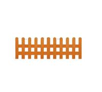 Brown Picket Fence Durable Wood-Plastic Composite ic Design for Garden Patio Decor Easy Assembly Garden Fencing(Legno,100 * 50cm)