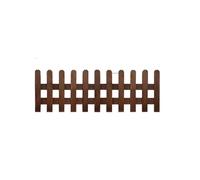 Brown Picket Fence Durable Wood-Plastic Composite ic Design for Garden Patio Decor Easy Assembly Garden Fencing valla jardin(Bruin,100 * 30cm)